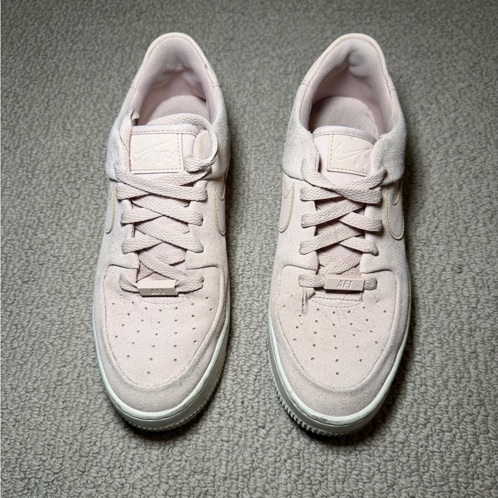Nike Women's Pink Suede AF-1 Sneakers